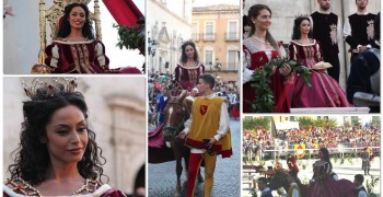 Raffaella Fico nei panni della Regina Giovanna D'Aragona