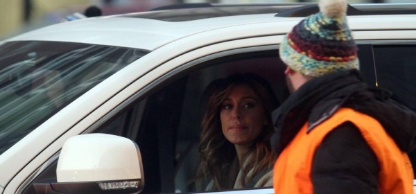 Belen Rodriguez bloccata dai Forconi