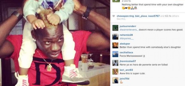 Mario Balotelli con Pia