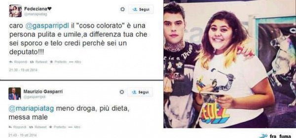 Gasparri insulta fan di Fedez