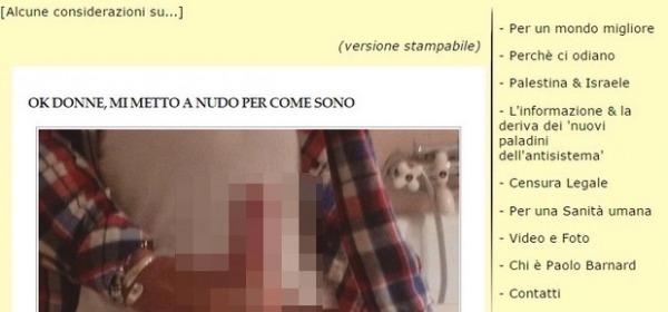 Paolo Barnard mostra il Pene