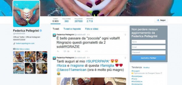 Il post di Federica Pellegrini (Twitter)