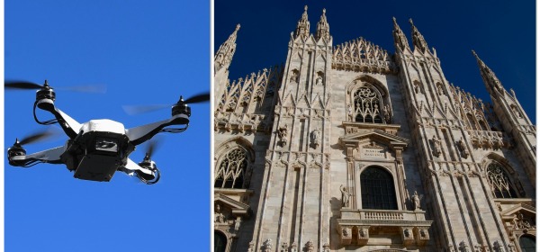 Milano, drone contro guglia maggiore del Duomo