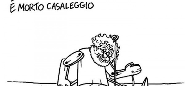 morte Casaleggio, vignetta Vauro 