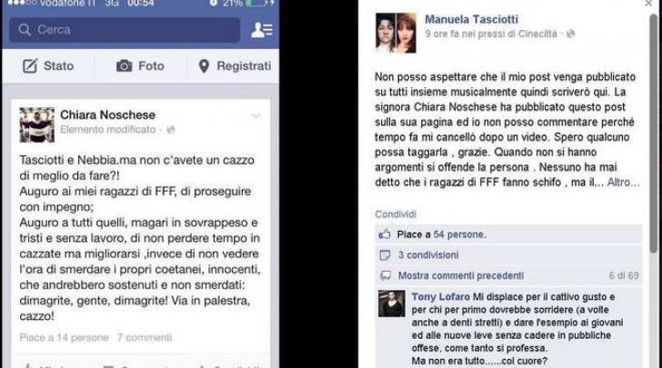 Forte forte forte, insulti sgradevoli su Facebook